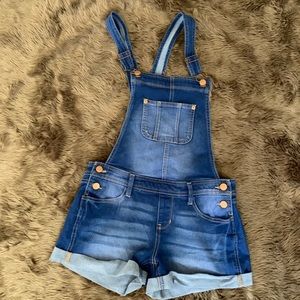 No Boundaries denim Shortalls